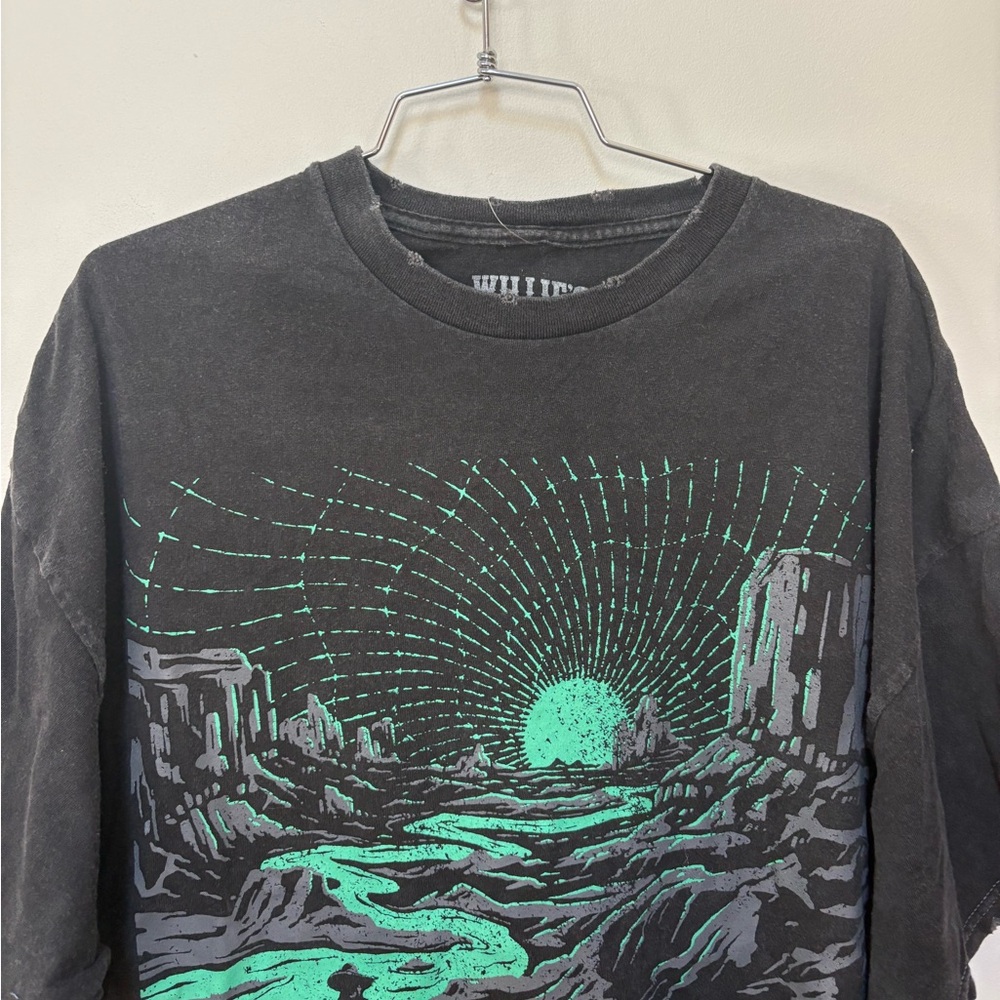 NWOT Urban Outfitters Willie's Reserve Cowboy Distressed Crew Neck Tee Size S/M - Picture 7 of 14